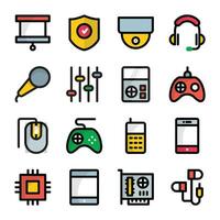 Pack of Computer and Hardware Icons vector