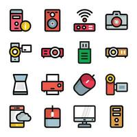 Pack of Computer Hardware Icons vector