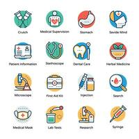 Collection of Healthcare and Instruments Icons vector