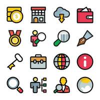 Set of Business and Corporate Colored Vectors