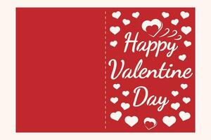 Valentine Greeting Card Papercut vector