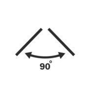 90 degree angle icon vector element design template