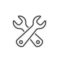 wrench crossed  icon vector element design template