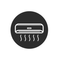 air conditioner icon vector concept design template web