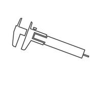 caliper line  icon vector design template