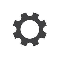 black gear icon vector element design template