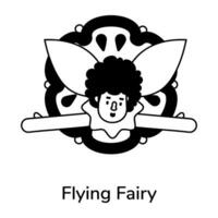 Trendy Flying Fairy vector