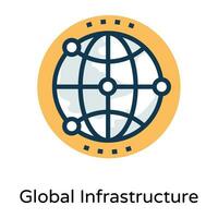 Trendy Global Network vector