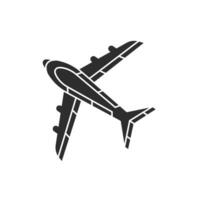 black plane  icon vector element design template