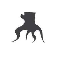 black tree root  element icon vector design template