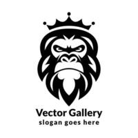 Vector  gorilla, e sports mascot design, gaming logo template