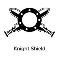 Trendy Knight Shield vector