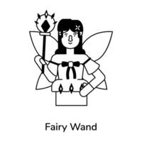 Trendy Fairy Wand vector