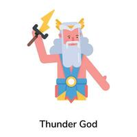 Trendy Thunder God vector