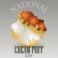 Cream Puff Day Sign vector