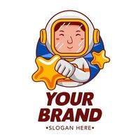 man astronaut cartoon character vector