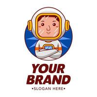 man astronaut cartoon character vector