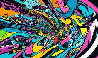 abstract wall graffiti style background vector