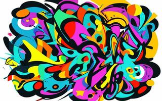 Abstract background with colorful graffiti style vector