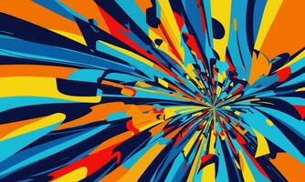 abstract background blue orange outer space vector