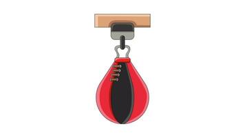 Animation forms a punching bag icon video