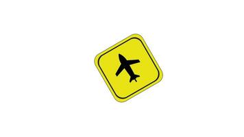 animated video of flight path traffic sign icons