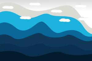 Blue abstract wavy background for world water day vector