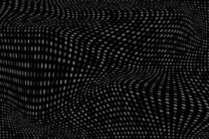 Wavy 3d technology network black dots background vector