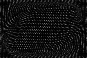 Wavy 3d technology network black dots background vector