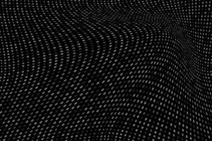 Wavy 3d technology network black dots background vector