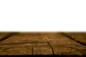 Empty wooden tabletop isolated on transparent background. png