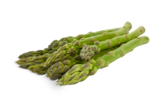 Green ripe asparagus isolated on a transparent background. png