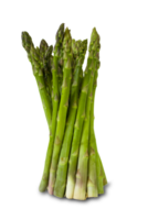 A bunch of fresh green asparagus isolated on a transparent background. png