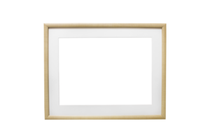 Simple light brown passe-partout frame isolated on transparent background. png