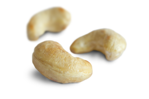 Cashew nuts isolated on transparent background, clipping path. png