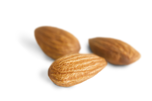 amandes isolé sur transparent Contexte. de face voir. png