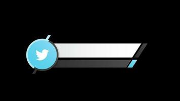 Twitter niedriger dritte Alpha Animation video