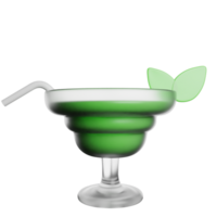 cocktail dryck juice 3d tolkning ikon illustration png