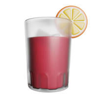 cocktail drinken sap 3d renderen icoon illustratie png