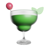 Cocktail Drink Juice 3D Rendering Icon Illustration png