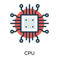 Trendy Processor Chip vector