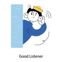 Trendy Good Listener vector