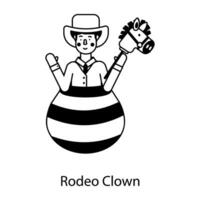 de moda rodeo payaso vector