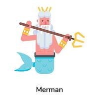 Trendy Merman Concepts vector