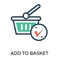 Trendy Basket Concepts vector