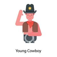 Trendy Young Cowboy vector