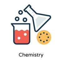 Trendy Erlenmeyer Flask vector