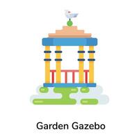 Trendy Garden Gazebo vector