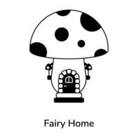 Trendy Fairy Home vector