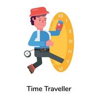 Trendy Time Traveller vector